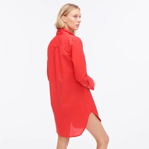 NWT J. Crew Classic Fit Beach Shirt in Linen Cotton Blend Small - Picture 2 of 5